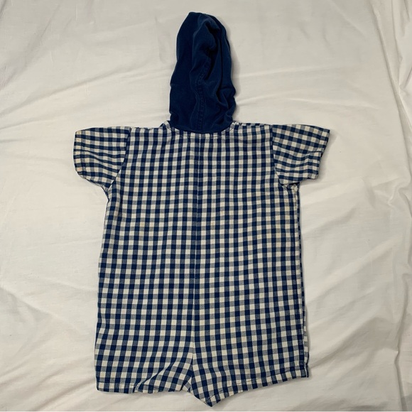 Rare VTG Sprocket’s Mervyns Blue & White Gingham Thru The Woods Baby Jumper 24mo - Picture 2 of 12